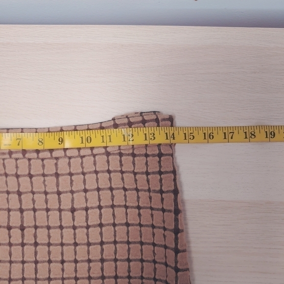 HOLT RENFREW Wool tan/brown retro vintage pencil skirt - Picture 6 of 10